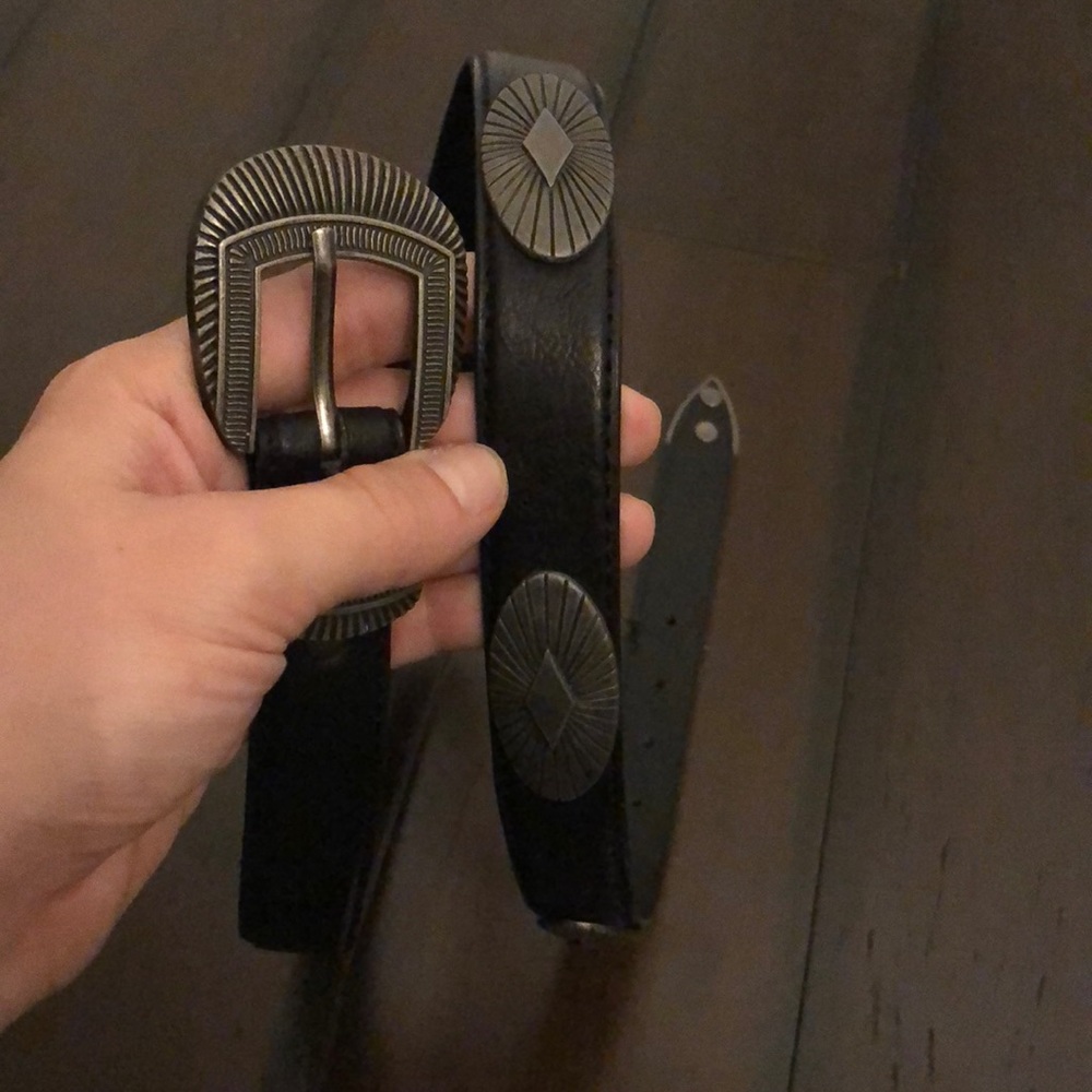 Black studded belt